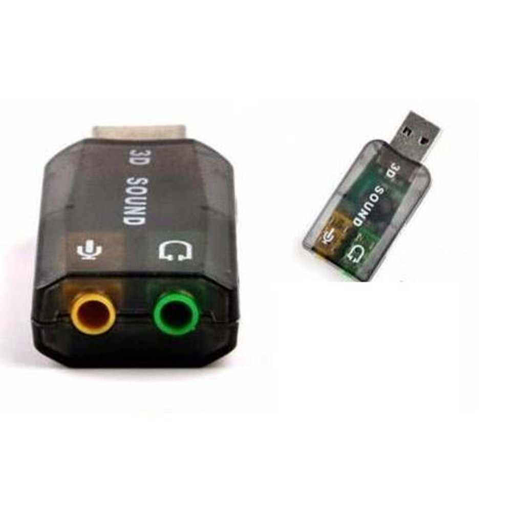 5+1 Harici Laptop Usb Ses Kartı 3.5mm Kulaklık Mikrofon Çevirici 4504
