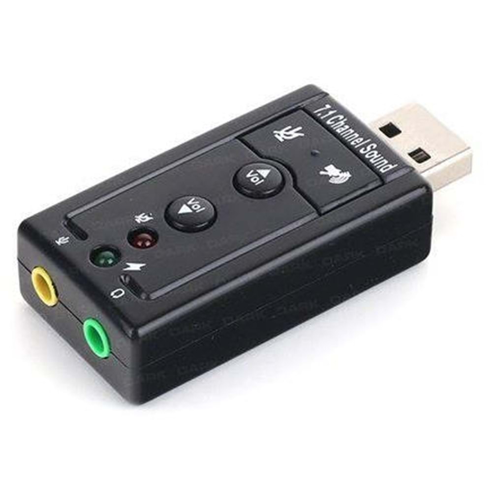 7.1 3.5mm USB Ses Kartı Mikrofon Kulaklık Harici 4506