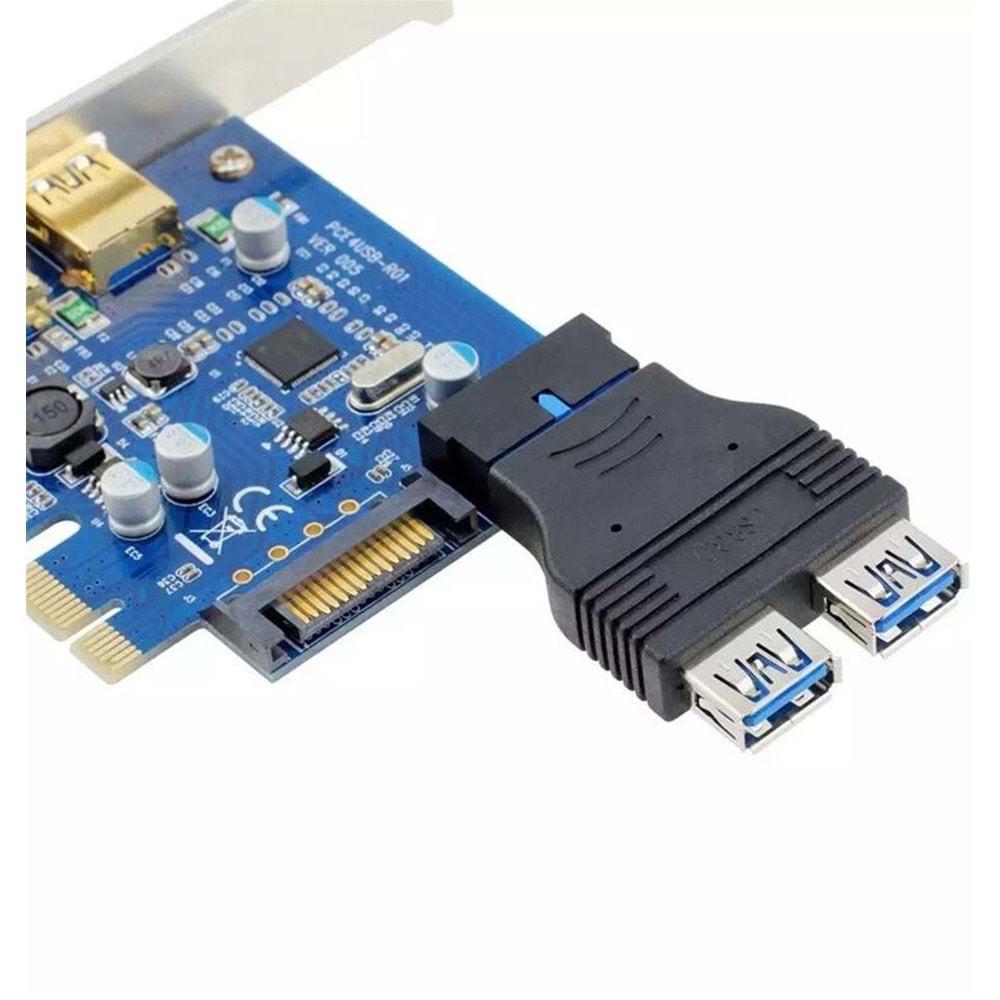 19 Pin 2xUSB 3.0 To 9 Pin USB 2.0 Çevirici Dönüştürücü Adaptör 4924