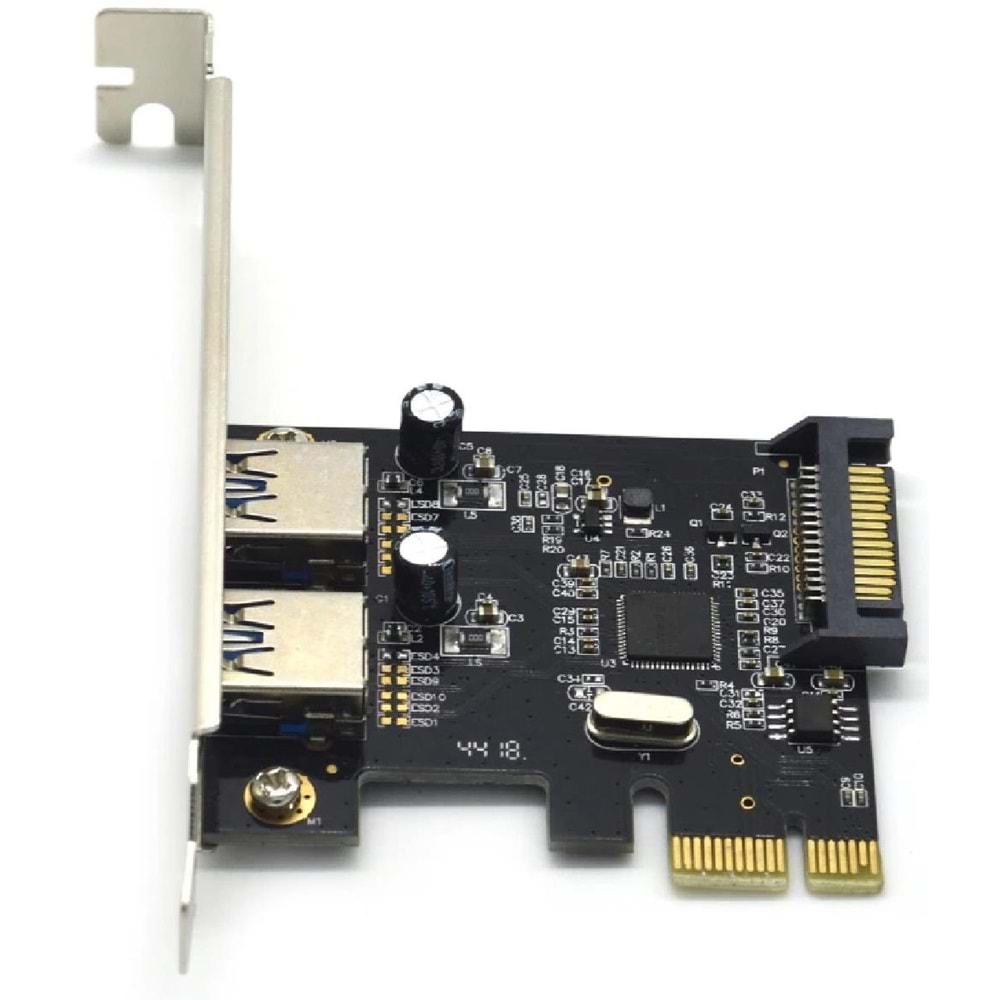 Pci-e Express Usb 3.0 Hub 2 Port Molex Sata Çoklayıcı Çoğaltıcı 4459