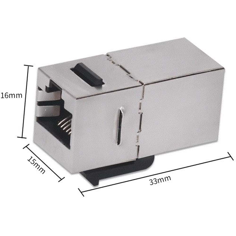 Cat6 Jack İnternet Kablo Birleştirici Rj45 Metal Dişi Dişi Ekleme Aparatı 4380