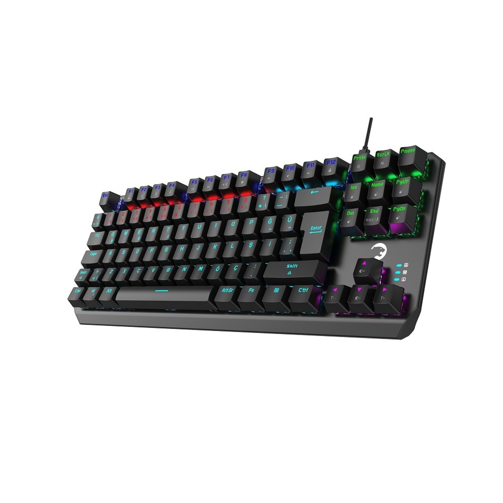 GamePower Overlord 60M Mekanik Kırmızı Switch Türkçe Q 88 Tuş USB Gaming Klavye