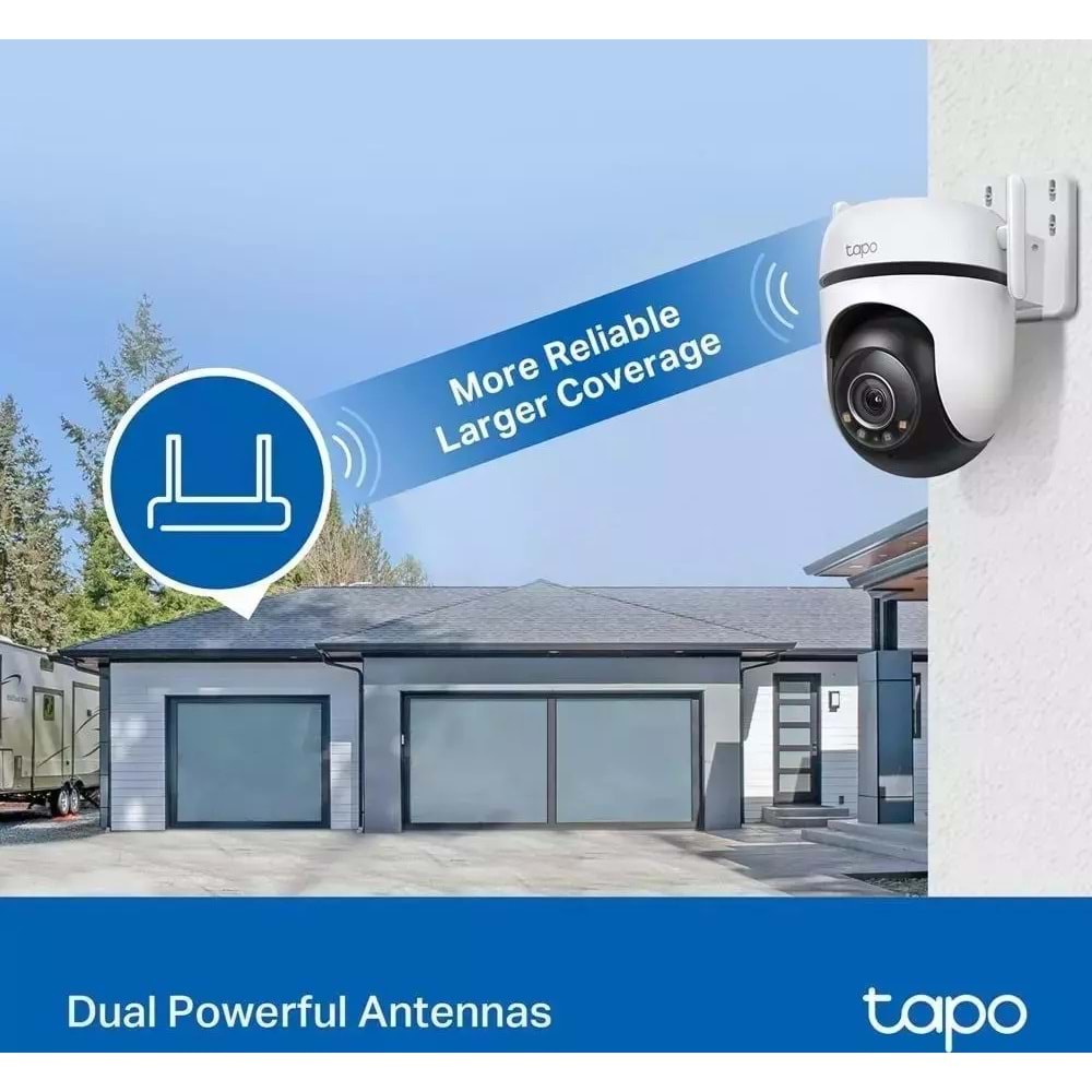 TP-LİNK TAPO C520WS 2K QHD GECE GÖRÜŞLÜ 512GB MİCRO SD DESTEKLİ DIŞ MEKAN Wİ-Fİ KAMERA