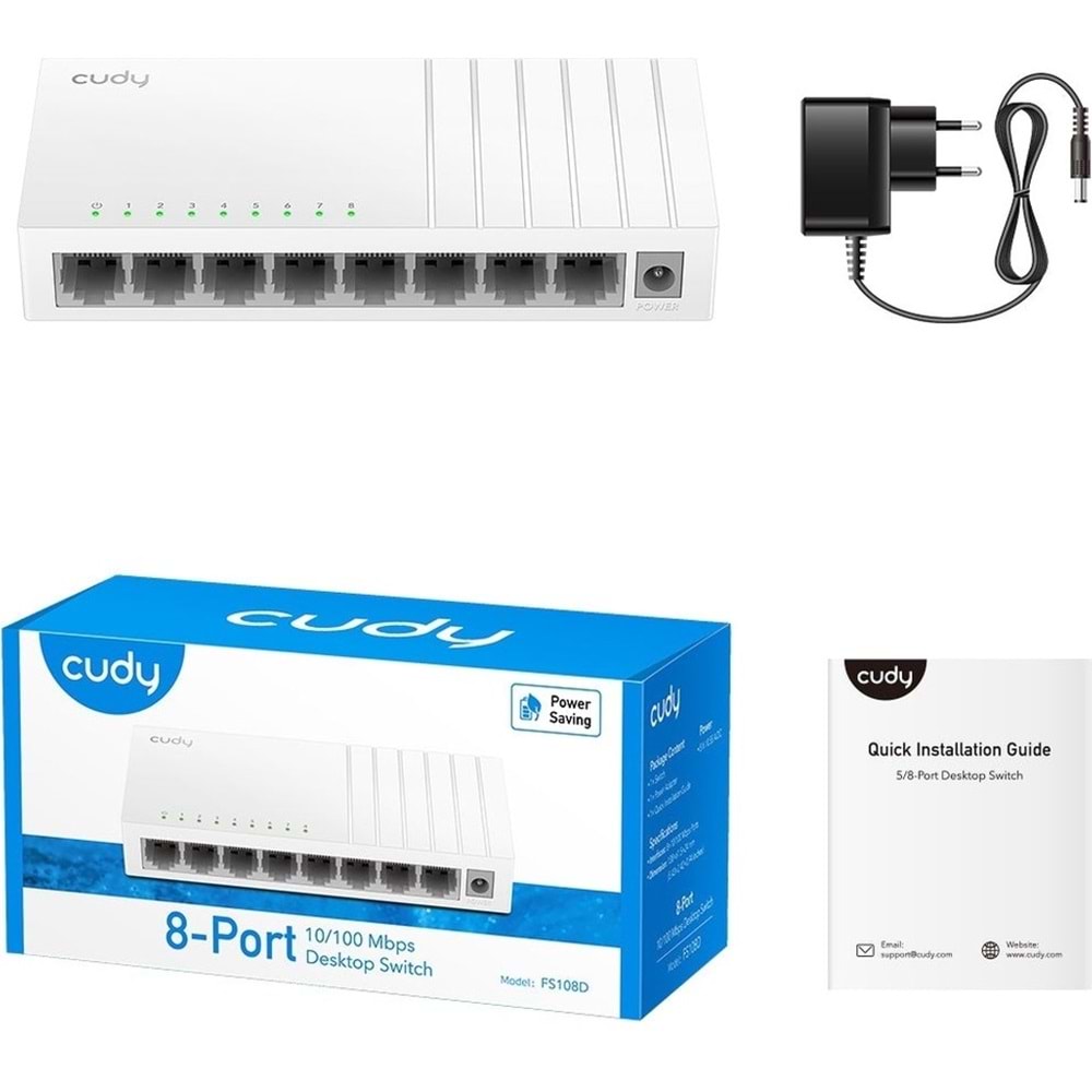 Cudy FS108D 10/100MBPS 8 Port Megabit Switch
