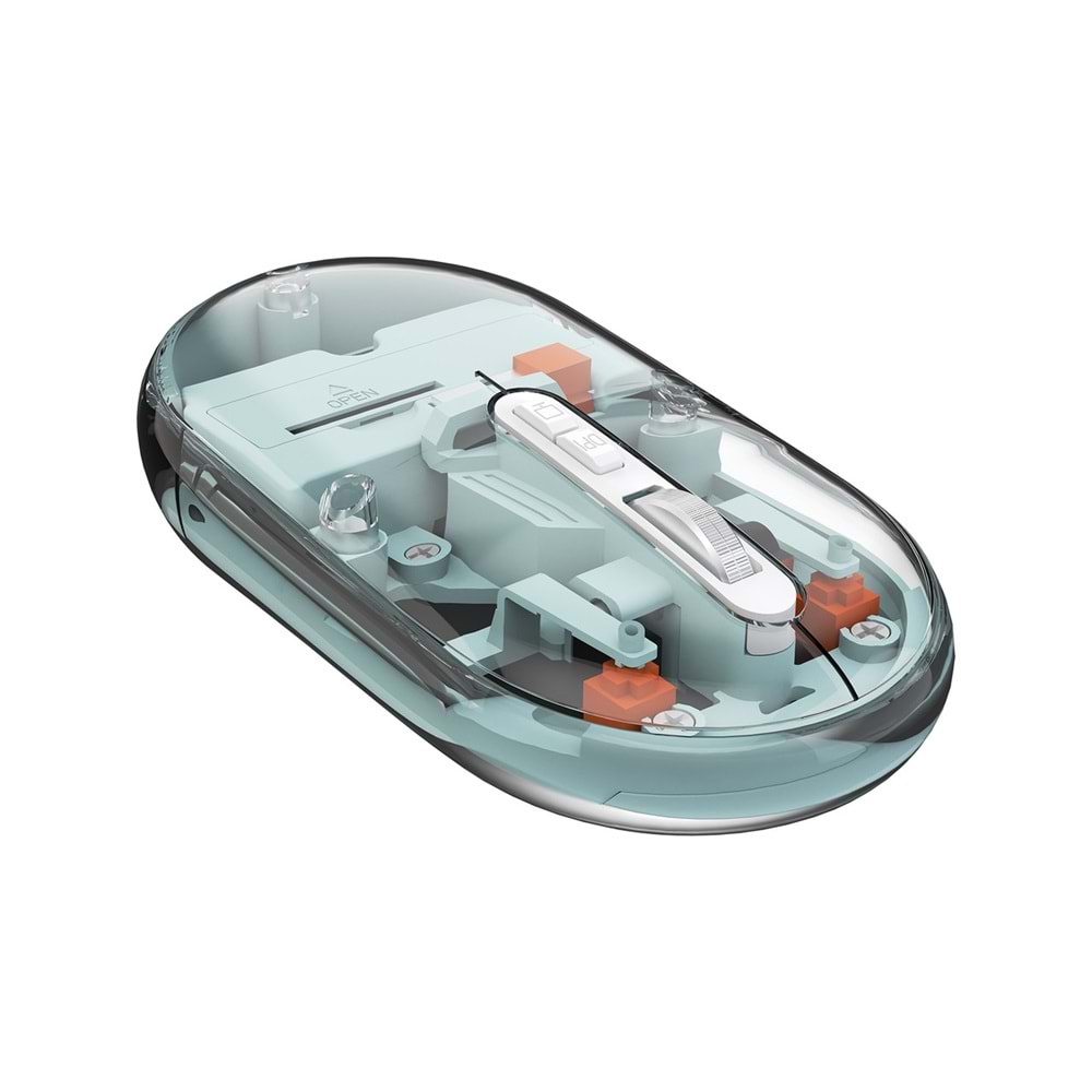 Everest SM-BT29 Glassy Mavi Transparan Şeffaf 2in1 Bluetooth ve 2.4ghz Kablosuz Mouse