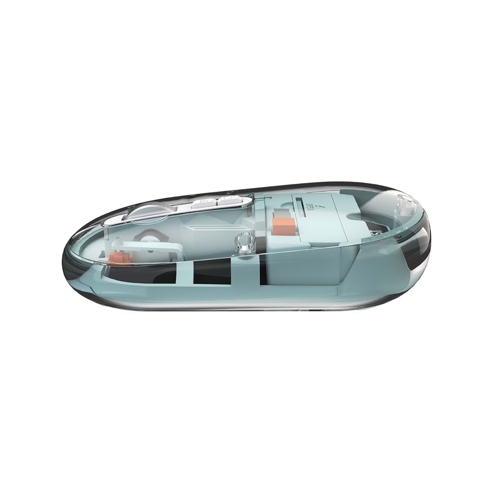 Everest SM-BT29 Glassy Mavi Transparan Şeffaf 2in1 Bluetooth ve 2.4ghz Kablosuz Mouse