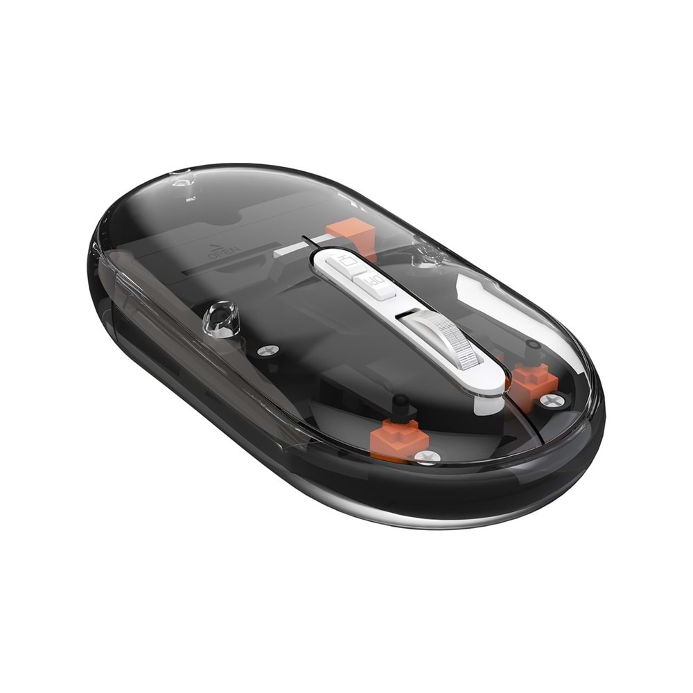Everest SM-BT29 Glassy USB Siyah Transparan Şeffaf 2in1 Bluetooth ve 2.4ghz Kablosuz Mouse
