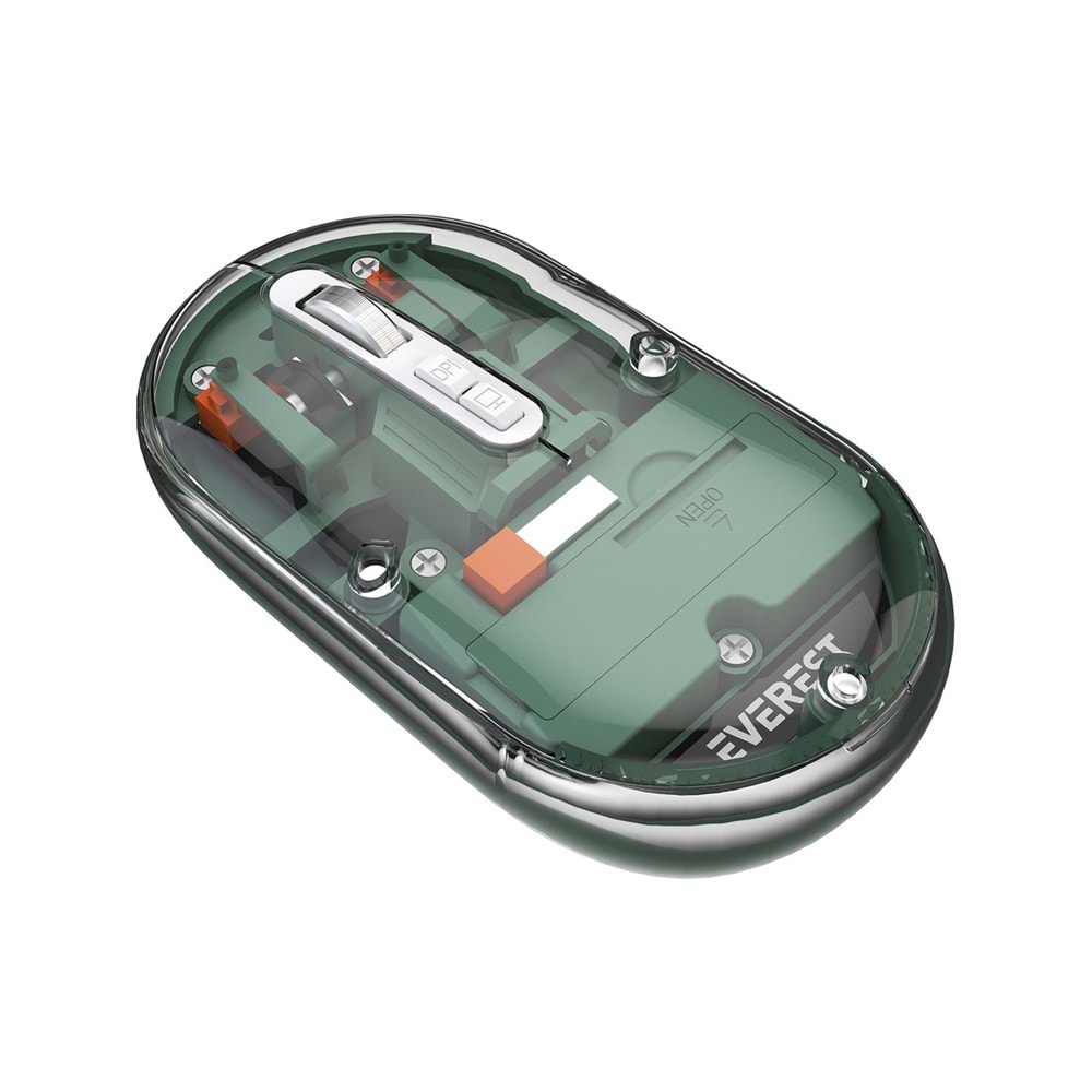 Everest SM-BT29 Glassy Yeşil Transparan Şeffaf 2in1 Bluetooth ve 2.4ghz Kablosuz Mouse