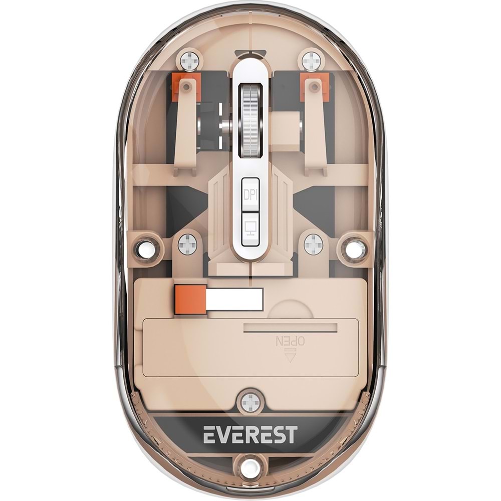 Everest SM-BT29 Glassy Rose Gold Transparan Şeffaf 2in1 Bluetooth ve 2.4ghz Kablosuz Mouse