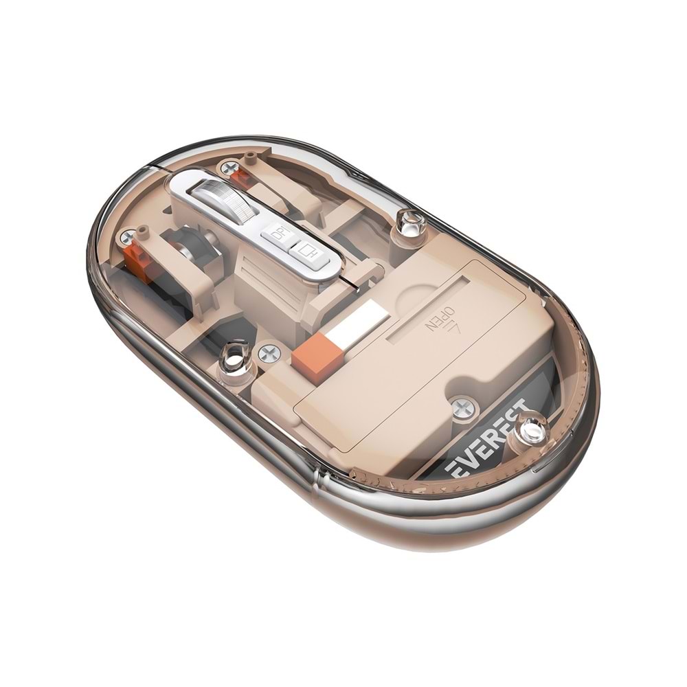 Everest SM-BT29 Glassy Rose Gold Transparan Şeffaf 2in1 Bluetooth ve 2.4ghz Kablosuz Mouse