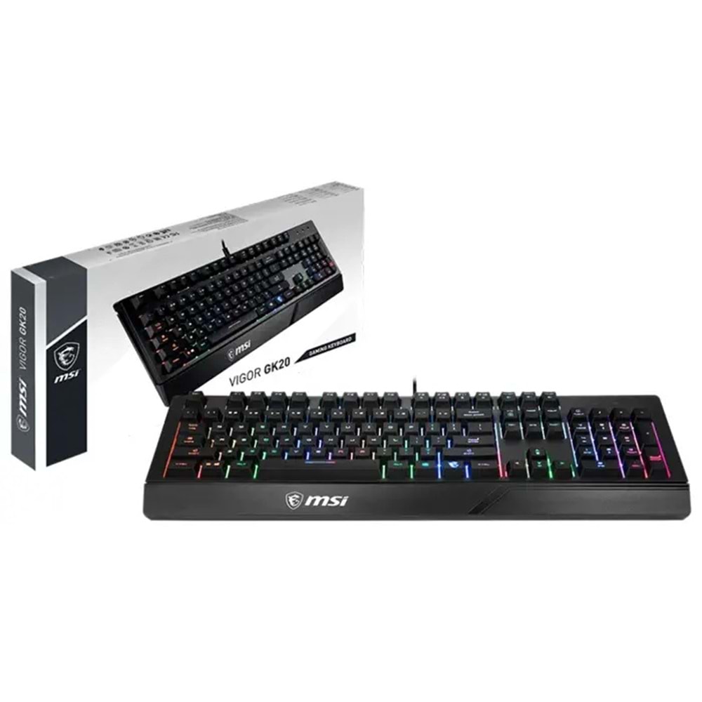 MSI Vigor GK20 TR Q RGB Membrane Kablolu Gaming (Oyuncu) Klavye