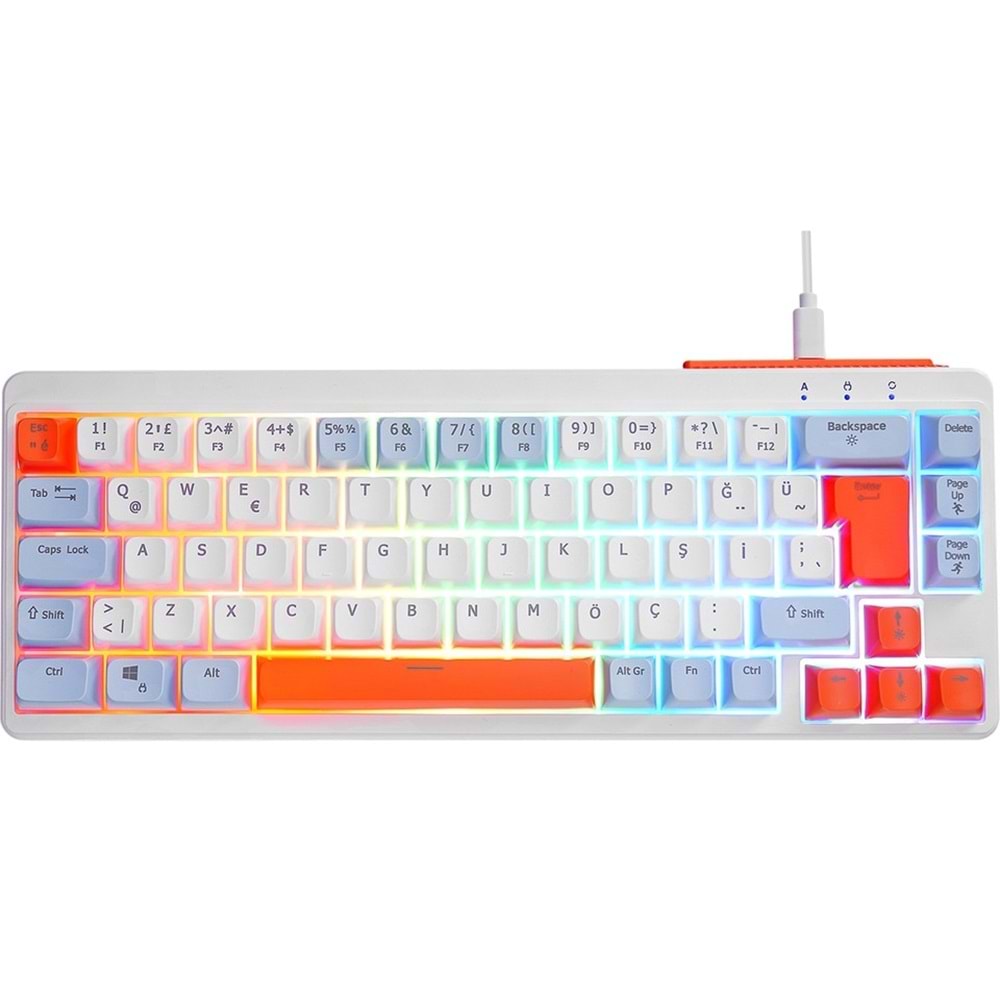 Acer Emachines EAK810 Oyuncu Klavyesi Rainbow Aydınlatma Mini Klavye Türkçe Q Gaming Klavye