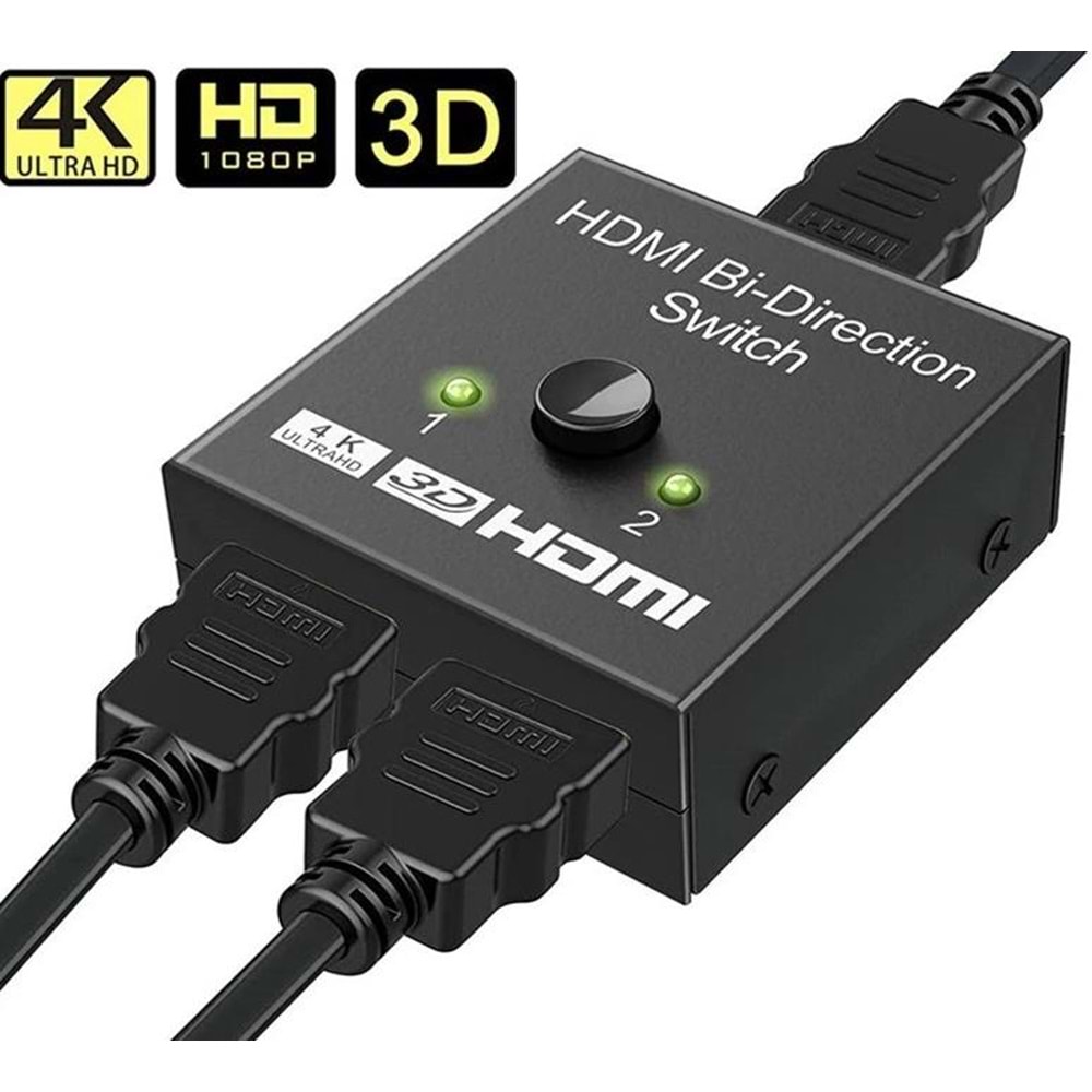 2 Port Çift Yönlü Hdmi Switch Splitter Ekran Monitör Çoklayıcı Çoğaltıcı Bidirection 4494
