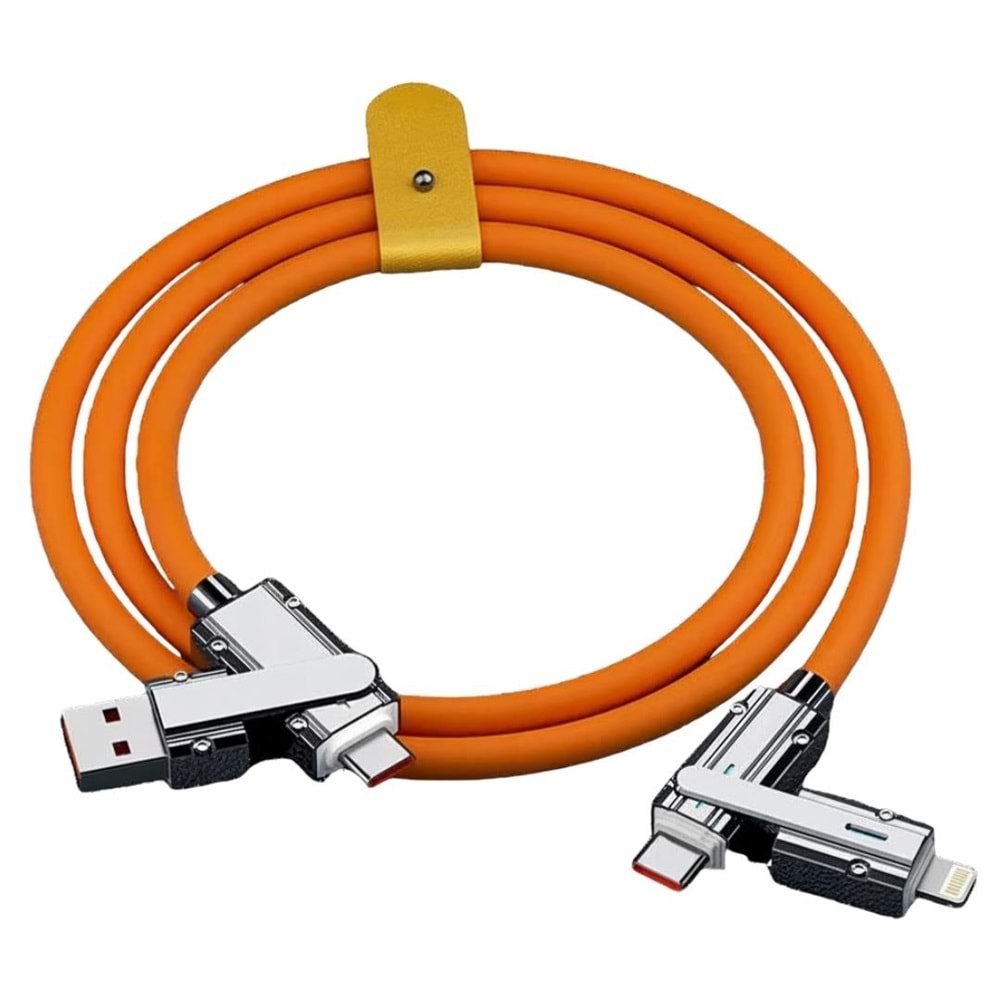 Usb Type C Lightning 4 in 1 Hızlı Şarj Data Kablosu Çevirici Dönüştürücü Adaptör 120W 2Metre 6020