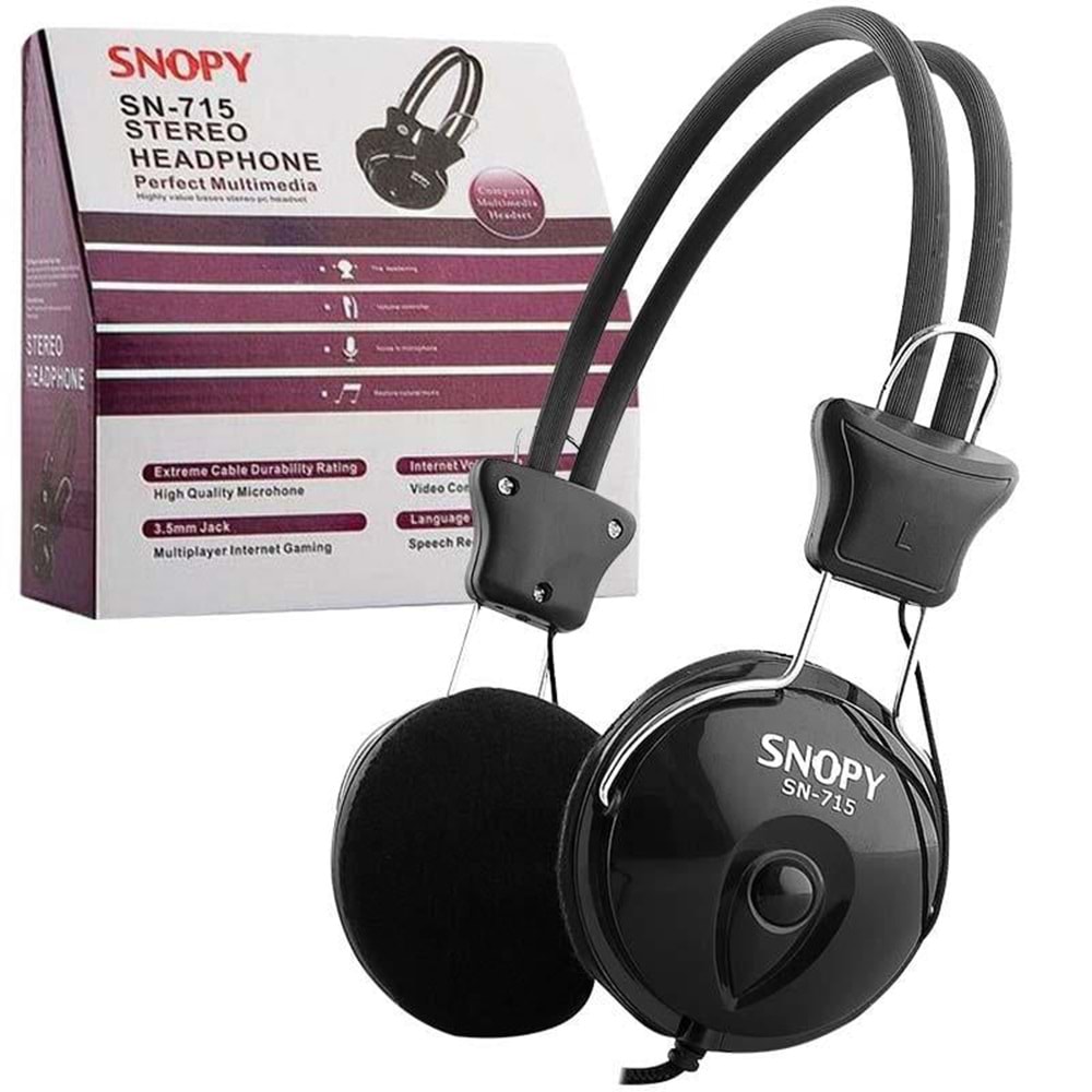 Snopy SN-715 Mikrofonlu Kulak Üstü Kulaklık