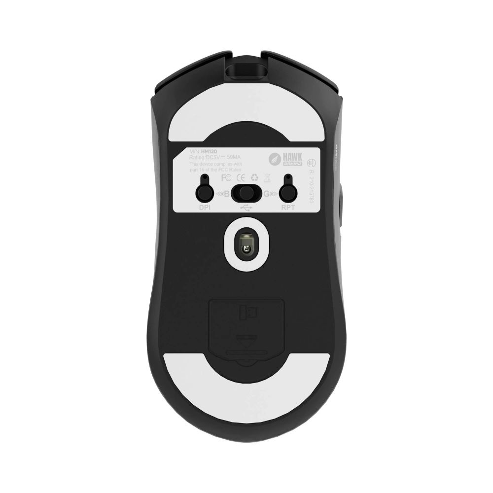 Hawk Gaming HM120 1K Hz 12500 DPI Tri-Mode Kablosuz/Bluetooth Siyah Gaming Mouse