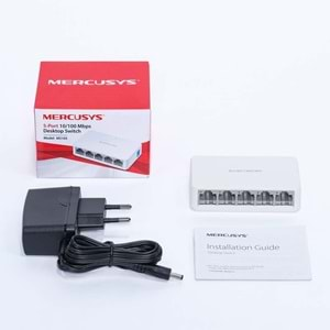 MERCUSYS MS105G, 5 Port, GigaBit, Yönetilemez, Masaüstü Switch