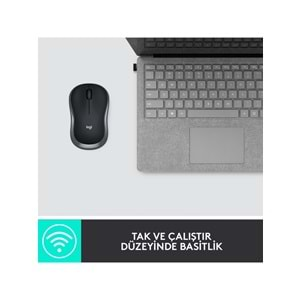 Logitech M185 USB Alıcılı Kompakt Kablosuz Mouse - Gri