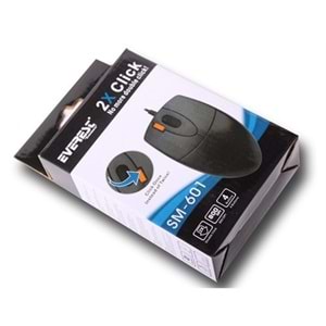 Everest SM-601 Kablolu Siyah Optik Mouse