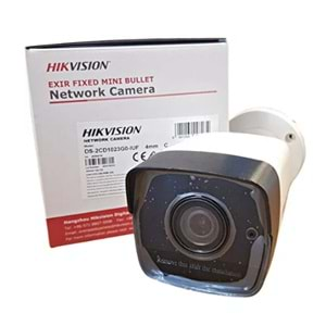 HIKVISION DS-2CD1023G0-IUF 2Mpix, 4mm Lens, H265+ ,30Mt Gece Görüşü, SD Kart,Dahili Mikrofon, PoE, Bullet IP Kamera