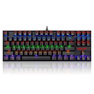 Redragon K552-KR Kumara Red Switch Rainbow TKL TR Q Mekanik Siyah Kablolu Gaming (Oyuncu) Klavye