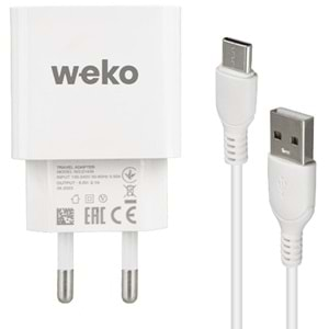 WEKO WK-21435 M7 2.1 AMPER ŞARJ BAŞLIK ADAPTÖRÜ + TYPE-C KABLO