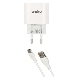 WEKO WK-21442 PDU QC 3.0 AMPER ŞARJ BAŞLIK ADAPTÖRÜ + TYPE-C KABLO