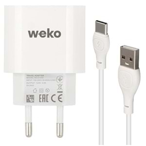 WEKO WK-21442 PDU QC 3.0 AMPER ŞARJ BAŞLIK ADAPTÖRÜ + TYPE-C KABLO