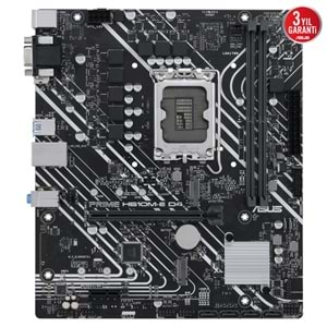 Asus Prime H610M-E D4 Intel H610 Soket 1700 DDR4 3200MHz mATX Gaming (Oyuncu) Anakart