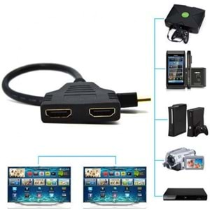 MAXGO 2 Port Hdmi Çoklayıcı Switch Ekran Çoğaltıcı Hub Hdmı Splitter Adaptör 2080