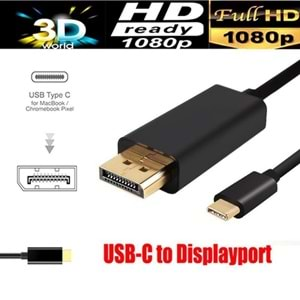 Type C Usb 3.1 To Displayport Çevirici Dönüştürücü Adaptör Kablosu 4467