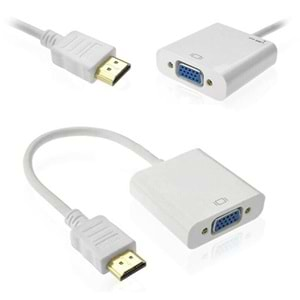 Hdmi To Vga Çevirici Dönüştürücü Adaptör Monitör Laptop 4547