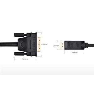 Displayport To Dvi Çevirici Dönüştürücü Adaptör Kablosu 4558