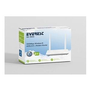 Everest Sg-1600 Ethernet 4 Port 300Mbps Kablosuz 5Dbn 2Ant.Adsl Modem