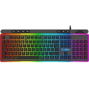 Claw's Nova K1 360° Özelleştirilebilir Rgb & Yazılımlı Full Membran 104+7 Tuşlu Ekstra Multimedya / Rollover Ses Kontrol Mekanizmalı Gaming Klavye