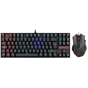 Redragon K552 Kumara Blue Switch Mekanik Klavye + M607 RGB Mouse