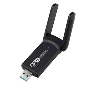 Gomax AC1200 Mbps Dual Band USB 3.0 Kablosuz Wi-Fi Alıcı Adaptör