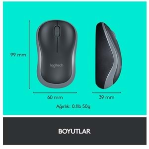 logitech Mk270 920-004525 Nano Usb Q Tr Optik Siyah Kablosuz Klavye Mouse Set