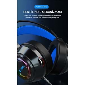 Claw's Noiseee V1 Rgb Spectrum 7.1 Surround Ses - Ai ile Gürültü Engelleyen Mikrofon - USB Örgü Kablolu Gaming Oyuncu Kulaklığı