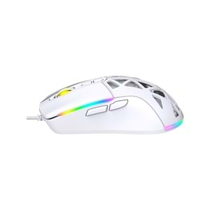 Warp WRP-O12800-W 12800 Dpi Wide Rgb Özel Abs Doku Reflex Örgü Kablolu Beyaz Gaming Mouse