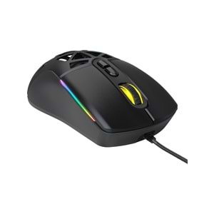 Warp WRP-O12800-B 12800 Dpi Wide Rgb Özel Abs Doku Reflex Örgü Kablolu Siyah Gaming Mouse