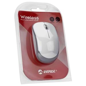 Everest SM-833 Usb Beyaz/Gri 1200dpi Optik Kablosuz Mouse