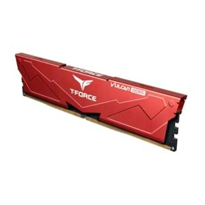 Team T-Force Vulcan Red 16GB (1x16GB) 6000Mhz DDR5 CL38 Kırmızı Gaming Ram (FLRD516G6000HC38A01)