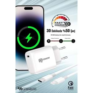 İntouch Smarty Pd 25 W Type-c To Lightning Kablolu Şarj Adaptörü/8 X Xs Xr 11 12 13 14 Serileri Ile Uyumlu