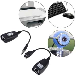 Rj45 Usb Ek Uzatıcı Cat5e 6 Kablosu Ekleme Extender 5058