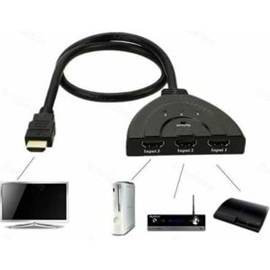 Hdmi Çoklayıcı Switch 3 Port Çoğaltıcı 4586