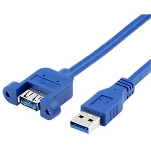 Usb 3.0 Panel Tipi Vida Girişli Dişi Erkek Uzatma Kablosu 1.5 Metre 4798