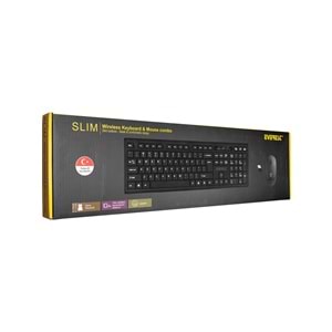 Everest KM-6121 Siyah Kablosuz Q Slim Klavye + Mouse Set