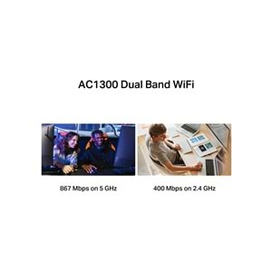 Mercusys MA30H, AC1300 Mbps, Çift Bant, USB 3.0, Yüksek Çekim Güçlü Wi-Fi 5 USB Adaptör