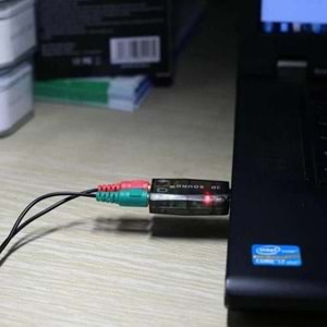 5+1 Harici Laptop Usb Ses Kartı 3.5mm Kulaklık Mikrofon Çevirici 4504